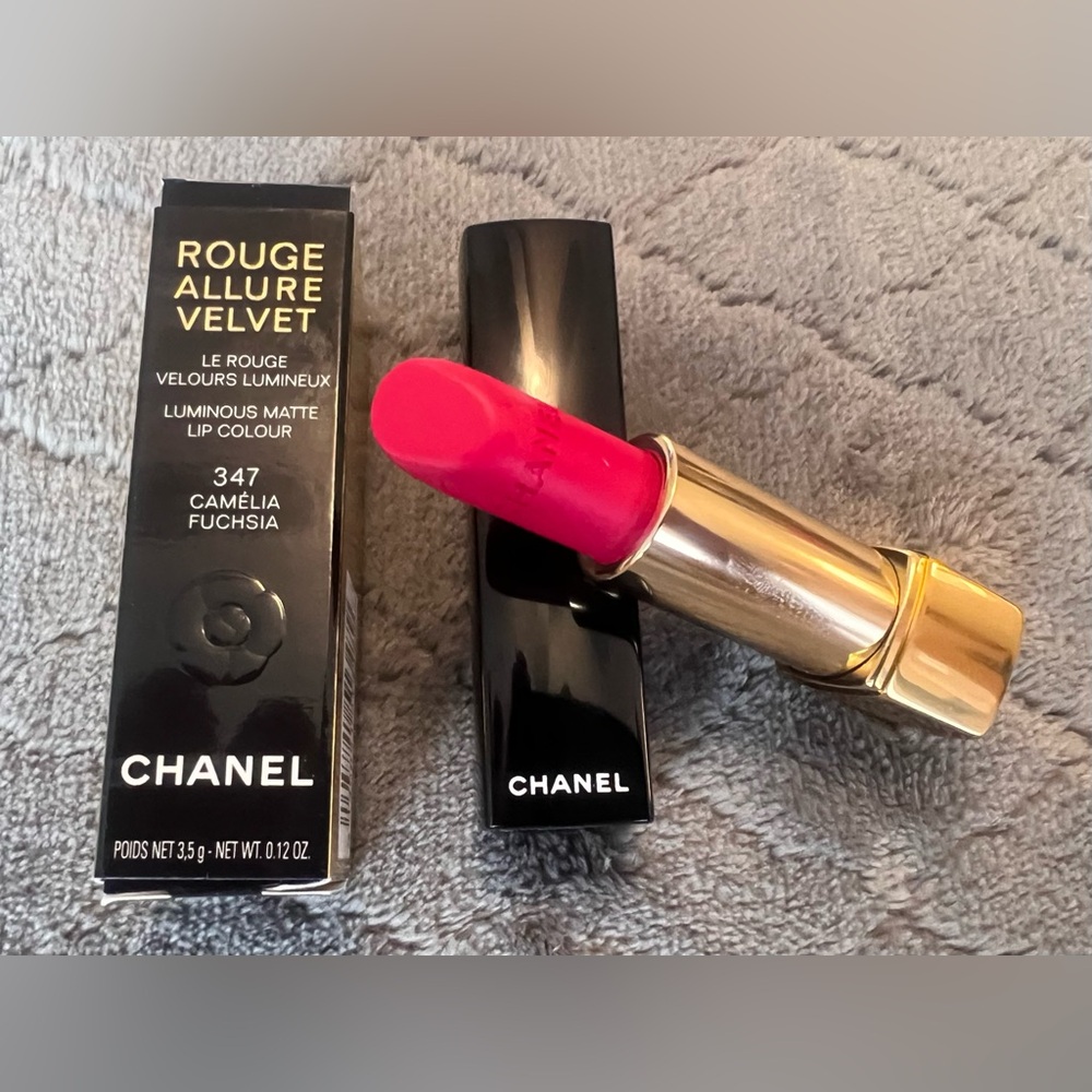 💯Auth BNIB Chanel Camelia Fuchsia #347 Rouge Allure Velvet Limited Edition, HTF!